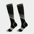 thumbnail image 1 of Calcetines de compresión de rayas de colores, calcetines de compresión para hombres y mujeres, calcetines deportivos elásticos, 1 of 5