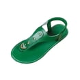 thumbnail image 2 of Bkhluea Women Flip Flop Sandals Elastic Slingback Metal Accent Shoes Comfortable For Beach Travel Casual Daily Outdoor, 2 of 7