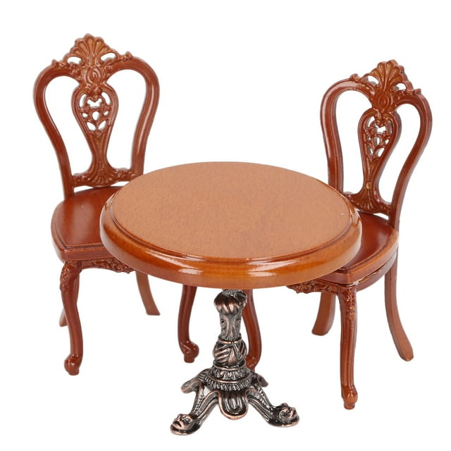 Silla de Mesa de Comedor de Casa de Muñecas, Accesorios de Muebles de Casa de Muñecas en Miniatura nostálgico 1/12 Aleació de Abedul para bricolaje
