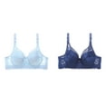 thumbnail image 1 of (2-Pack) Rinsvye Womens Lace Bra With Padded Cups Enhancement Push Up Bra For Natural Lift And Comfort Everyday Wear, 1 of 5