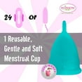 thumbnail image 3 of Blossom Menstrual Cup Reusable Silicone (Small Solid Blue), 3 of 3