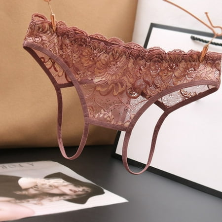Japanese Style Sexy Lingerie Underwear With Low Waist And Full Open Range Tempting Hollowed Out PP Lace Thong plus Size Seamless Underwear for Women