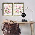 thumbnail image 4 of Stupell Industries Pink Scattered Blooms Botanical & Floral Painting Gold Floater Framed Canvas Art Print Wall Art, 25 x 31, Set of 2, 4 of 10