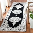thumbnail image 3 of SAFAVIEH Marbella Beatrice Traditional Runner Rug, Black/Ivory, 2'3" x 8', 3 of 10