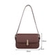 thumbnail image 3 of Bolso de hombro de cuero PU Vintage Ndcxsfigh Mini monedero con solapa cuadrada Negro, 3 of 8