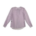 thumbnail image 2 of Hanley Mellon Women's Collarless Chiffon Military Blouse 2 Lilac, 2 of 2