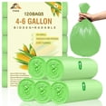 thumbnail image 1 of YUSS 4 Gallon Garbage Bags Small Kitchen Trash Bags 120 Count Bathroom Garbage Bags 15L,Green, 1 of 6