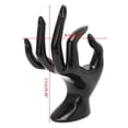 thumbnail image 3 of Hand Form Ring Holder Jewelry Display Organization Rack Bracelet Ring Watch Stand Support Aesthetic Decor Y2k Room Decor (Black) 6.69x3.15", 3 of 4