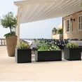 thumbnail image 6 of Sedeke Tall Metal Cube Planter for Outdoor Plants 20" L x 20" W x 20" H, Heavy Duty Steel Rectangular Planter Box with Removable Insert Shelf, Modern Décor for Outside, Indoor, Garden (Black), 6 of 7