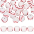 thumbnail image 1 of 25-Pack Cuentas de Pelotas Deportivas 15mm Redondas de Goma Blanca para Manualidades/ Pulsera/ Collar, 1 of 7
