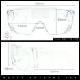 thumbnail image 4 of ANSI Z87.1 Fit Over Oversized Shield Clear Safety Glasses, 4 of 13