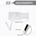 thumbnail image 3 of Graflsoa Support de Téléphone et de Tablette à Col de Cygne Réglable 70 cm avec Pince à Vis 8 cm, Convient aux Appareils de 4 à 10,6 Po, Blanc, 3 of 7