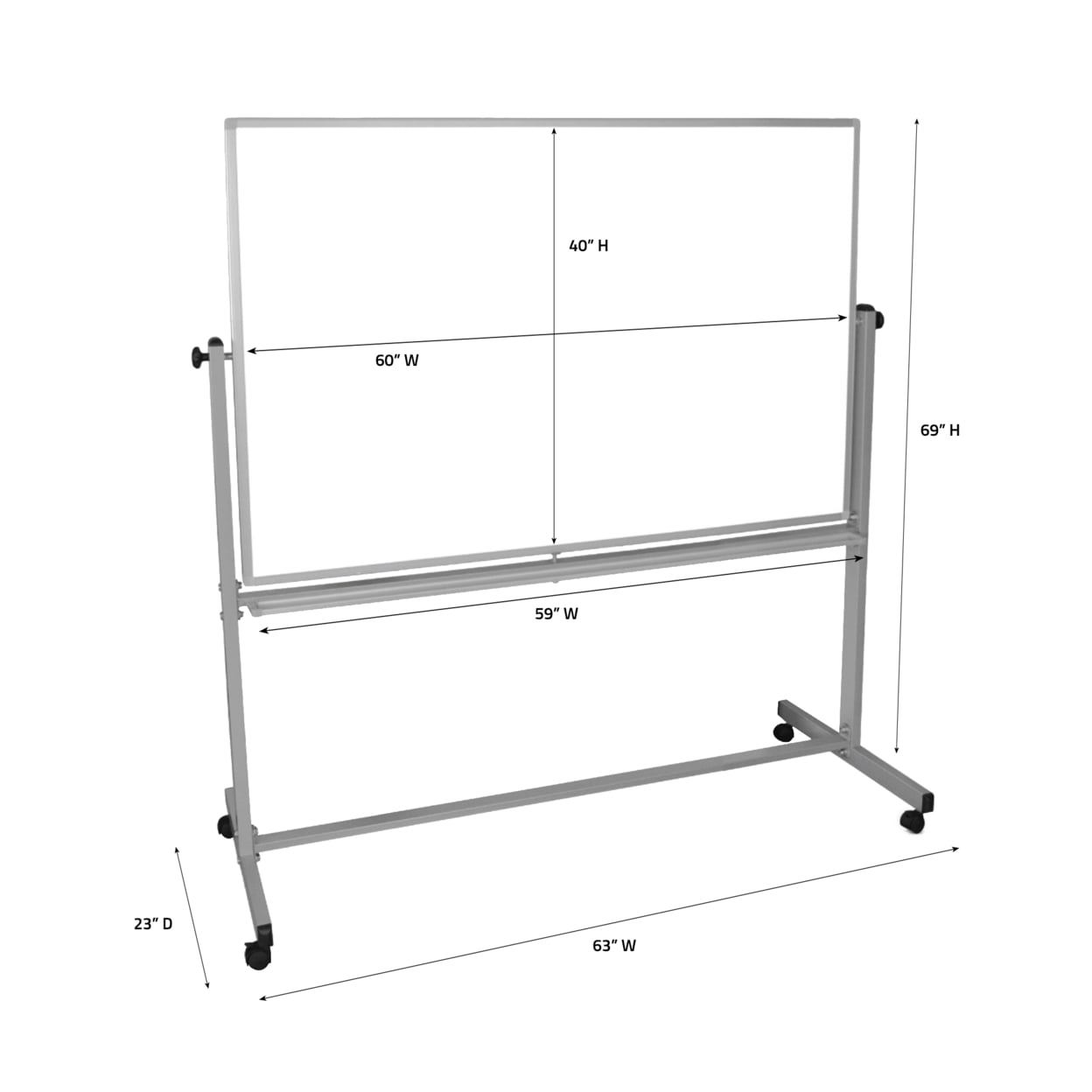 60 x 40 in. Mobile Whiteboard