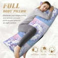 thumbnail image 7 of Vsdgher Round Snow Merry Christmas Body Pillow Cover, Pillowcases with Hidden Zipper Breathable Long Pillow Case (Pillows are not included,20x54 inch), 7 of 7