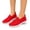 49# Red, variant on Womens Slip On Wedge Sneakers, Breathable Knit Mesh Air Cushion Platform Walking Shoes, Casual Loafers