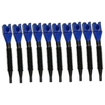 Blue Retractable Fuel Funnel Set - 10 Pack Flexible Plastic Oil Funnels for Cars & Motorcycles, Spill-Free Design with Built-in Filter