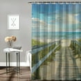 thumbnail image 2 of BCIIG  Seaside Shower Curtain, Boardwalk Over Dunes at Beach Pinery Provincial Park Ontario Canada, Cloth Fabric Bathroom Decor Set with Hooks,, 2 of 6