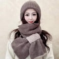 thumbnail image 1 of Integrated Ear Protection Windproof Scarf Knitting Thick Warm Ear Guard Winter Windproof Siamese Set Hat Hat Scarf, 1 of 9
