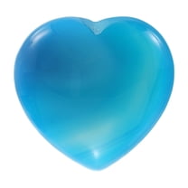 Uxcell Natural Heart Shaped Crystal Stone, 1.2 Inch Mini Polished Love Gemstone Crystal, Pocket Rock Engraved Worry Stones for Women Gifts Meditation, Blue Agate
