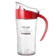 thumbnail image 1 of 620ML Glass Leak-proof Oiler Spice Jar Soy Sauce Bottle Household Kitchen Supplies - Red, 1 of 3