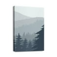thumbnail image 1 of Impress Guests with This 12x16 Inch Abstract Mountain Forest Framed Canvas Print - A Modern Touch to Any Room, 1 of 7