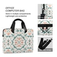 thumbnail image 4 of FORMRS 16" Laptop Bag Carrying Sleeve Case with Handle Travel Shoulder Briefcase, Green Geometric Pattern, 4 of 8