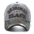 thumbnail image 2 of Gorra de béisbol Vintage Unisex, gorro de algodón, informal, 3D, bordado de letras negras, deportes al aire libre, 2 of 5