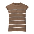thumbnail image 4 of Posijego Womens Striped Tank Tops Cap Sleeve Knit Tops Summer Lightweight Sleeveless Sweater Tanks, 4 of 7