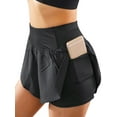 thumbnail image 5 of YouLoveIt Women Yoga Running Shorts 2 in 1 Running Shorts Double Layer Yoga Athletic Shorts Elastic Waist Sports Shorts Workout Gym Yoga Shorts with Pockets, 5 of 7