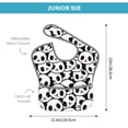 thumbnail image 4 of Zufioo Cute Panda Face Print Toddler Adjustable Waterproof Bib, 11.6x15 Inch Feeding Bib Suitable for 6-24 Month Babies, 4 of 8