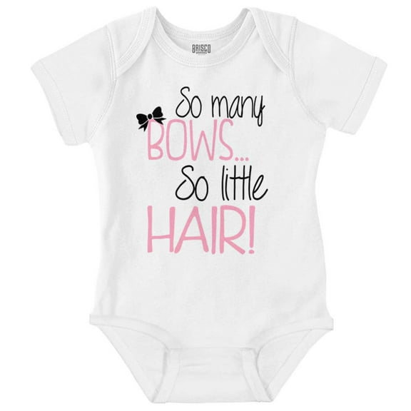 So Many Bows So Little Hair Daughter Bodysuit Jumper Girls Infant Baby Brisco Brands NB