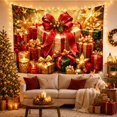 thumbnail image 3 of Pink Ornaments and Wrapped Presents Tapestry, 3 of 7