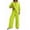 *Green, variant on VBVC Women's 3/4 Sleeve 2 Piece Set,V-Neck Top and Wide Leg Pants For Women, Ladies' Breathable Summer Workwear with Pockets,Black,S-3XL