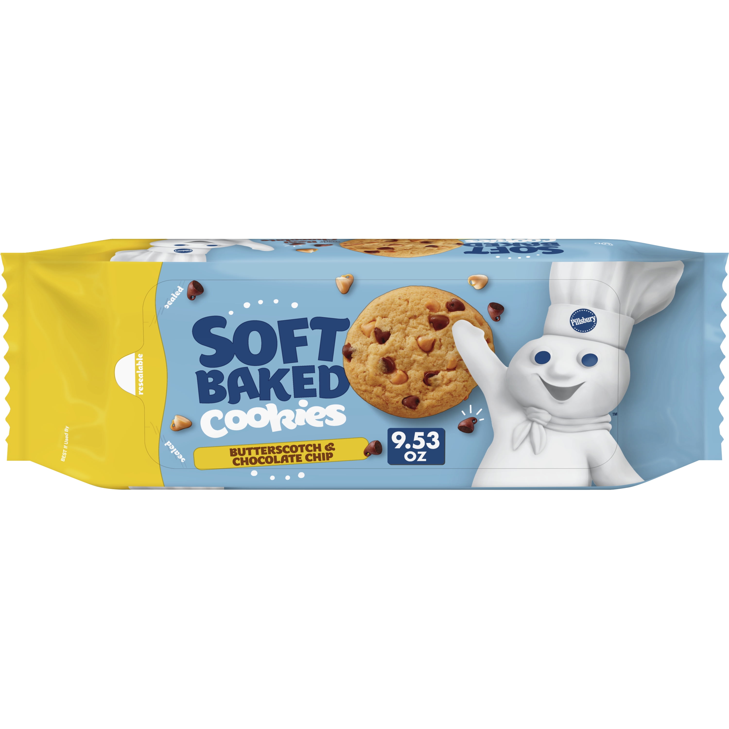 Pillsbury Soft Baked Cookies, Butterscotch & Chocolate Chip, 18 ct