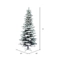 thumbnail image 3 of Vickerman 12' Flocked Utica Fir Slim Artificial Christmas Tree, Unlit, 3 of 5