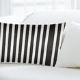 thumbnail image 6 of Black And White Stripes Rectangle Throw Pillow Cover Cushion Case Hidden Zipper Home Decorative Pillowcase Printed 14"x20", 6 of 7