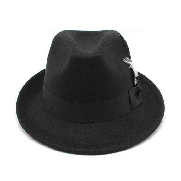 Felt JazzCap Flat Top Hat HippiesCap Fedora Teens Stage Show Headwear