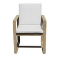 thumbnail image 2 of Benjara Neji 24 Inch Dining Chair, Natural Brown Eucalyptus Wood, Thick Cushion, 2 of 6