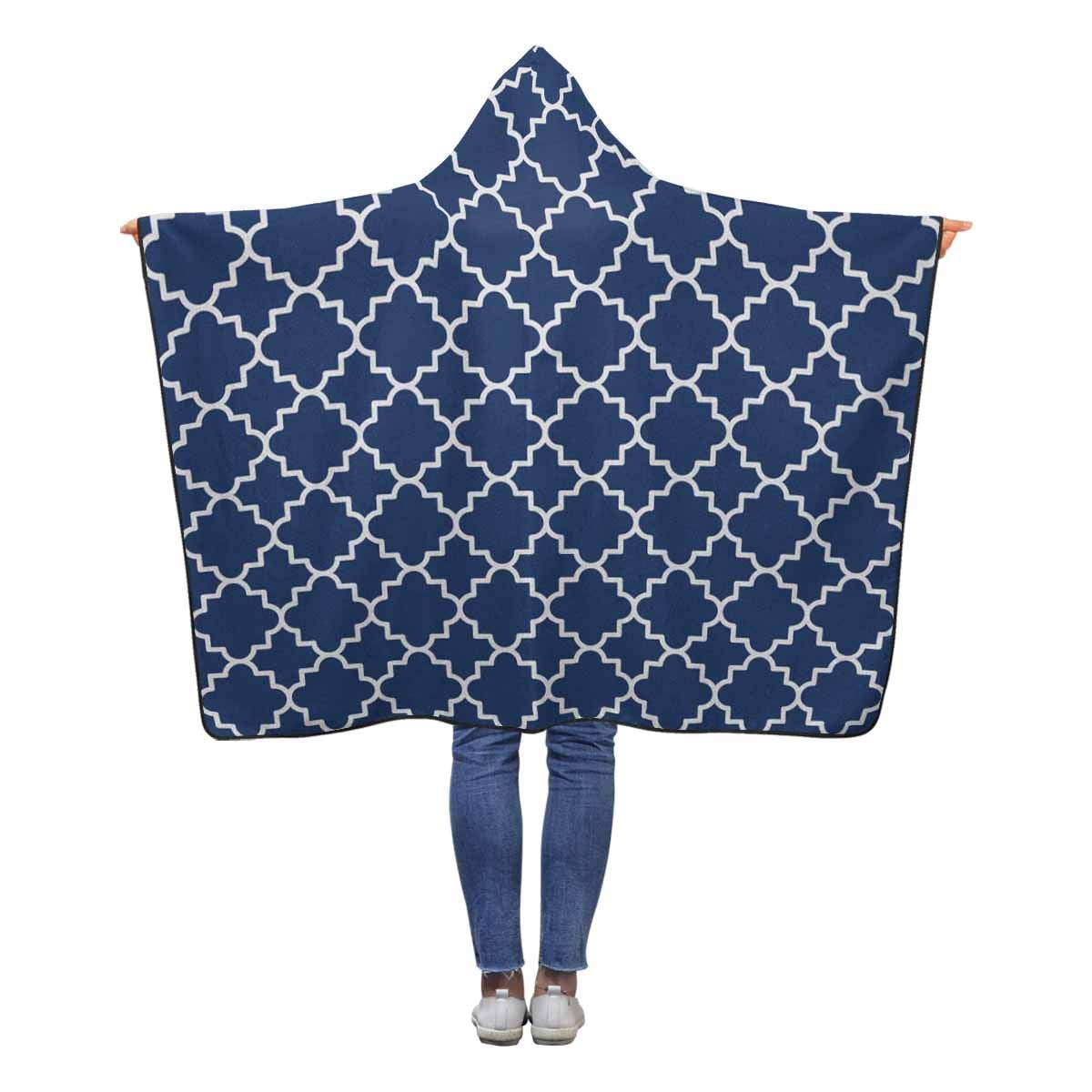 HATIART Quatrefoil Pattern Wearable Hooded Blanket 50x60 inches Kids