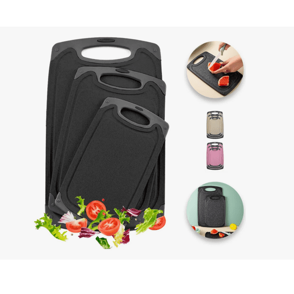 Tabla De Cocina Para Picar Cortar Alimentos  Color Negro