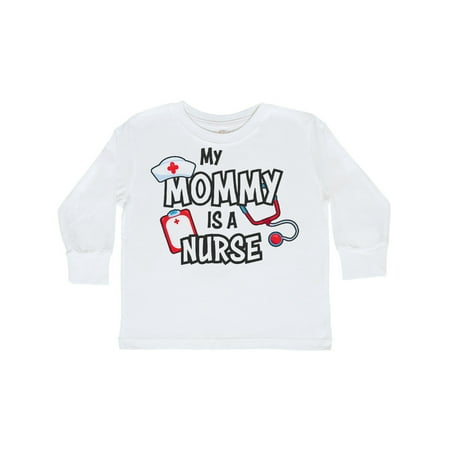 

Inktastic My Mommy is a Nurse Gift Toddler Boy or Toddler Girl Long Sleeve T-Shirt