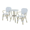 thumbnail image 4 of Furniture of America Courtnie French Country 3-Piece Aluminum Outdoor Bistro Set by  White, 4 of 5