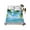 Blue, variant on Beach Ocean Waves Full Size Flat Sheet, Wrinkleproof & Fadeproof Cooling Flat Bed Sheet Only, Summer Tropical Palm Tree Leaves Breathable Soft Bedding Top Sheets 81 x 96 Inches