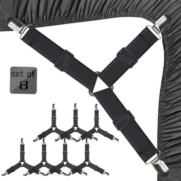Bed Sheet Straps, Easy to Install Bed Sheet Clips, Fitted Sheet Clips Sheet Straps, Say