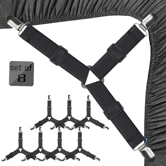 Bed Sheet Straps, Easy to Install Bed Sheet Clips, Fitted Sheet Clips Sheet Straps, Say