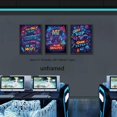 thumbnail image 2 of Hieng Video Game Wall Art Gaming Posters Gamer Wall Decor for Teen Boys Bedroom Graffiti Gamepad Headphones Canvas Prints Cool Pictures Pop Art Painting Men Room Decoration（Only canvas）, 2 of 6