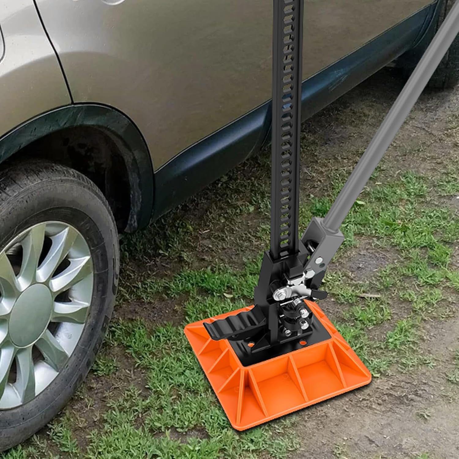 Nilight Off-Road Jack Base, Farm Jack Base Stand Plate Recovery Accessories,11.5" x 11.5", Orange