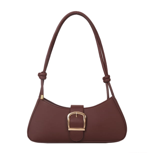Bolsos de moda para mujer bolso de mano hebilla de cuero PU con cierre de cremallera