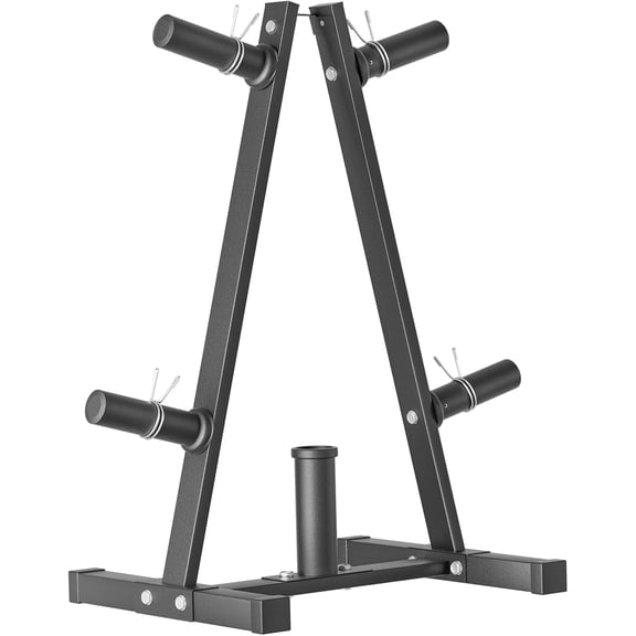 Weight Plate Rack, Primy Weight Tree and Weight Rack for Plates, Weight Holder for 2 inch Olympic Weight Plate, Weight Plate Storage Stand for Home Gym