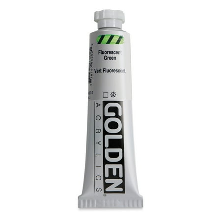 UPC: 0738797462021 | Golden Heavy Body Artist Acrylics – Fluorescent Green 2 oz Tube